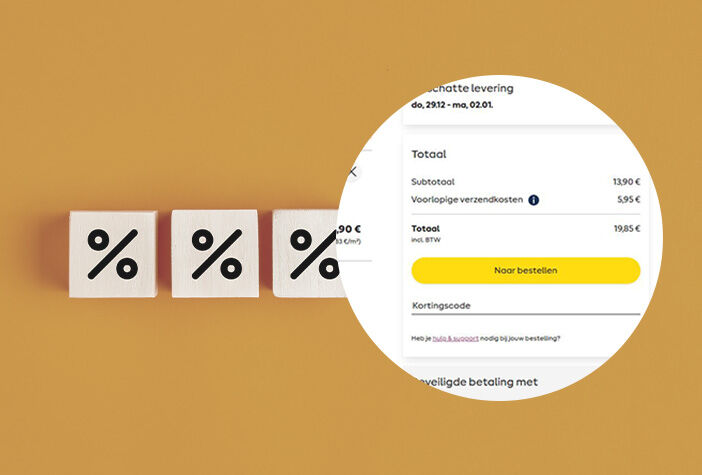 Kortingscode toevoegen